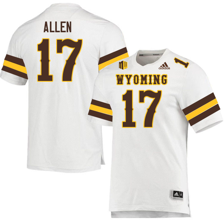 #17 Josh Allen Wyoming Cowboys Jersey College Football Uniforms,Gears,Jerseys-White